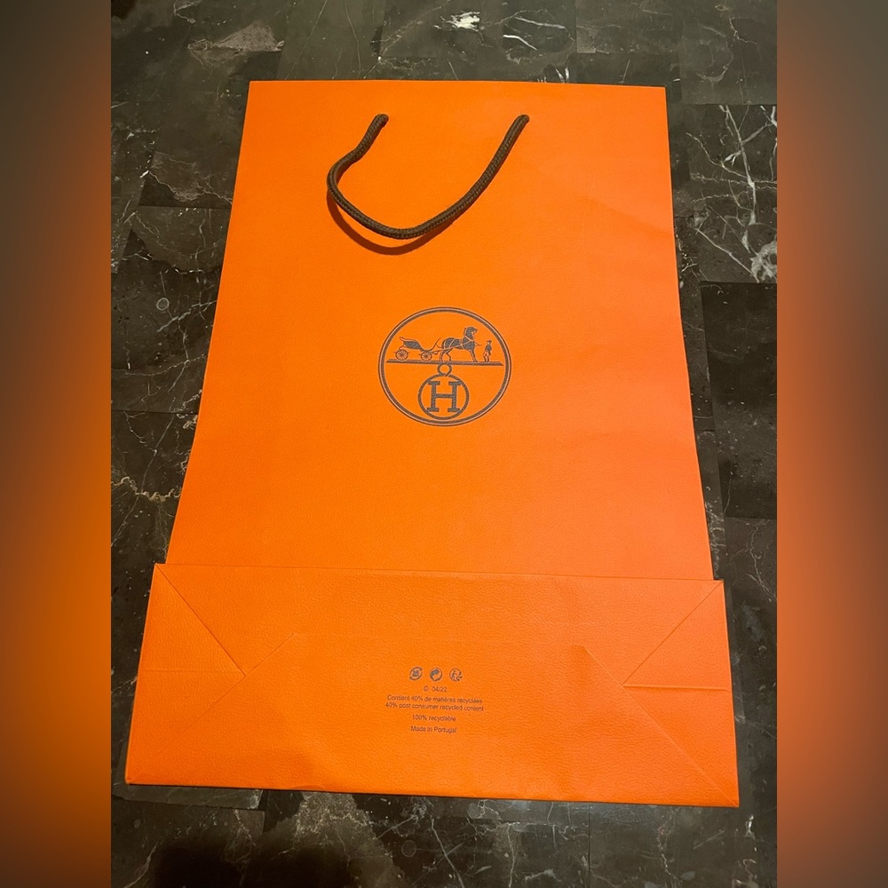 Hermes empty shopping bag